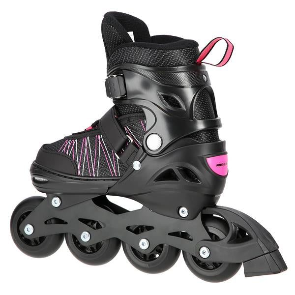 NH11912 A 2in1 BLACK/PINK SIZE S(31-34) NILS EXTREME ROLLER SKATES WITH HOCKEY BOARD