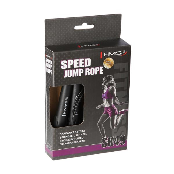 SK49 BLACK SPEED SKIPPING ROPE HMS