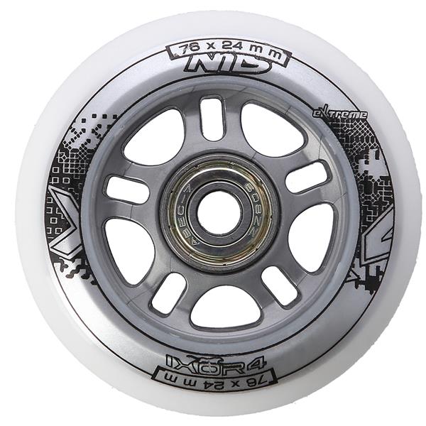 PU 76x24 82A WHITE N (4 pcs.) + ABEC-7 (8 pcs.) NILS EXTREME SET
