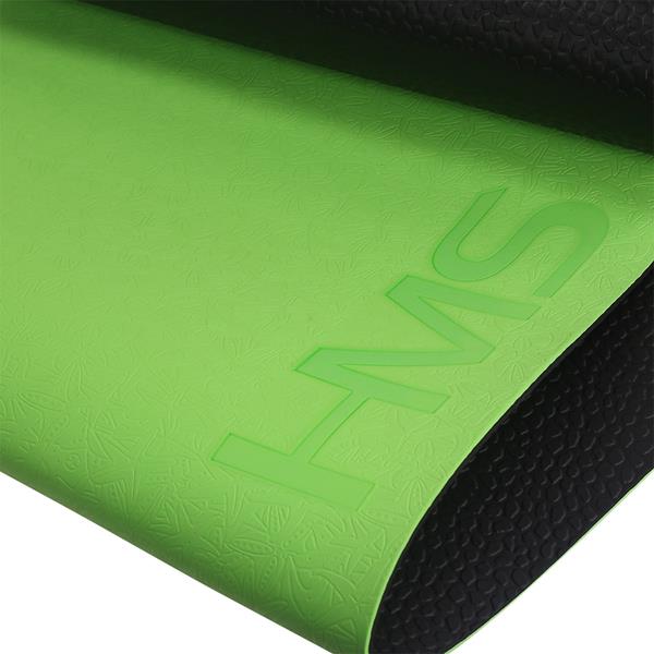 YM06T GREEN-BLACK YOGA MAT WITH HMS PREMIUM BAG