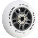 PU 76x24 82A BÍLÁ MATNÁ (4 ks) + ABEC-9 (8 ks) NILS EXTREME SET