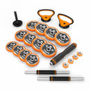 SGZ220 (2 PARTS) PRO SET 6IN1 WEIGHT SET RUBBER COVERED 20KG HMS