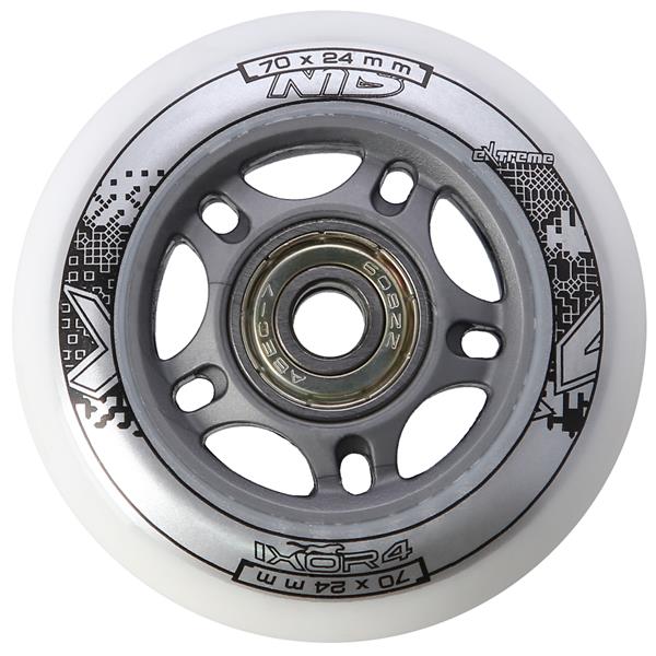 PU 70x24 82A BÍLÁ N (4 ks) + ABEC-7 (8 ks) NILS EXTREME SET