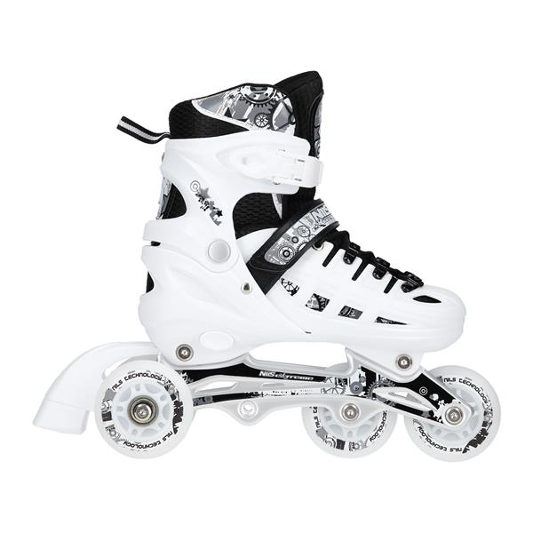 NH10905 4in1 LED SIZE L(39-42) INLINE SKATES WITH ADJUSTABLE HOCKEY BLADE NILS EXTREME