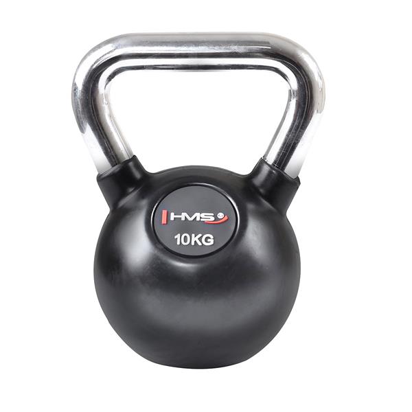 KGC10 CHROME RUBBER-COATED KETTLEBELL HANDLE CAST IRON HMS