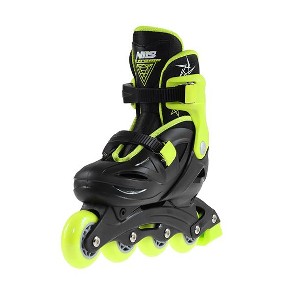 NJ/NA0321 A BLACK-LIME SIZE L (36-40) NILS EXTREME INLINE SKATES