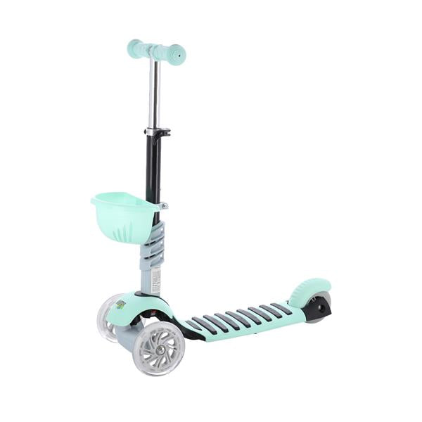 HLB07 4in1 GRAY-MINT CHILDREN'S SCOOTER NILS FUN