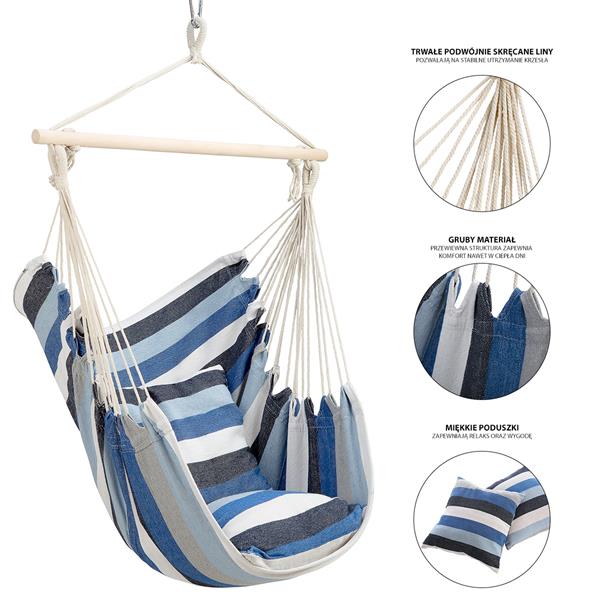 NC3107 MODRÁ BRAZILSKÁ ŽIDLE NILS CAMP