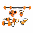 SGZ220 (2 PARTS) PRO SET 6IN1 WEIGHT SET RUBBER COVERED 20KG HMS