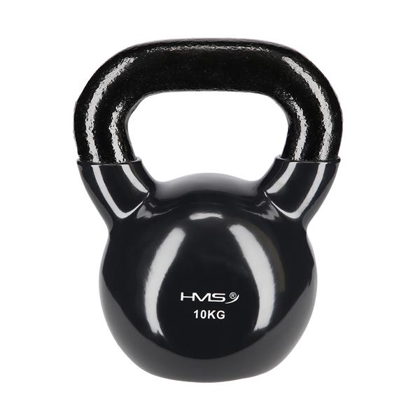 KNV10 BLACK KETTLEBELL CAST IRON VINYL-COATED HMS