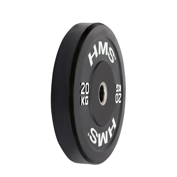 BBR20 BLACK OLYMPIC PLATE BUMPER 20 KG HMS