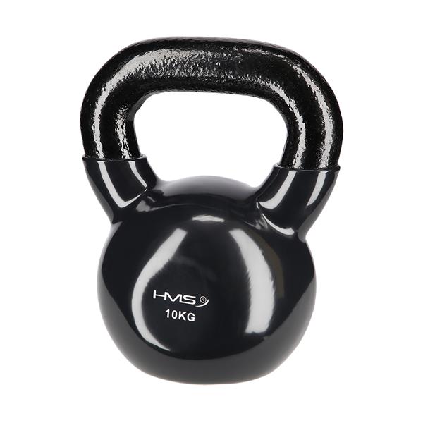 KNV10 BLACK KETTLEBELL CAST IRON VINYL-COATED HMS