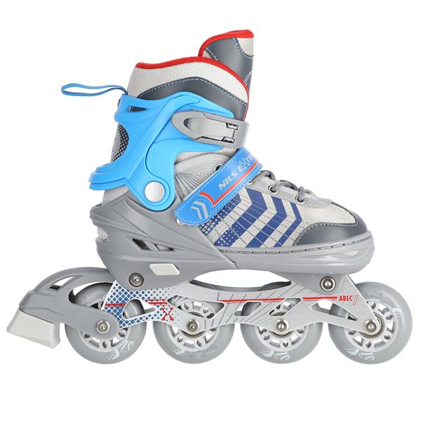 NH18192 4in1 GREY-BLUE SIZE L(39-43) SKATING BLADES WITH HOCKEY SKIRT NILS EXTREME