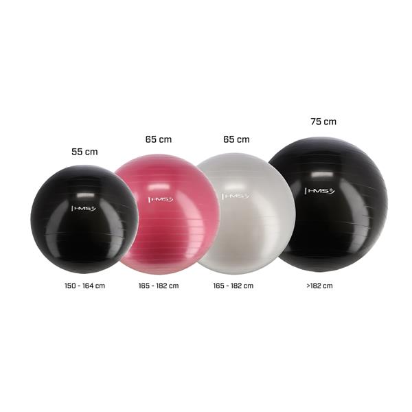 YB01 75CM BLACK HMS GYMNASTIC BALL