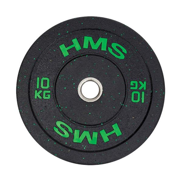 HTBR10 GREEN OLYMPIC BUMPER PLATE 10 KG HMS