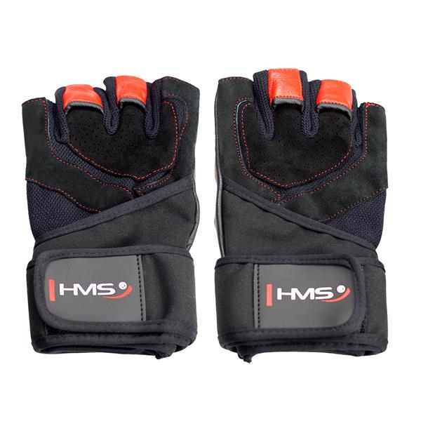 RST01 ČERNO-ČERVENÉ RUKAVICE DO TĚLOCVICE VELIKOST XL HMS