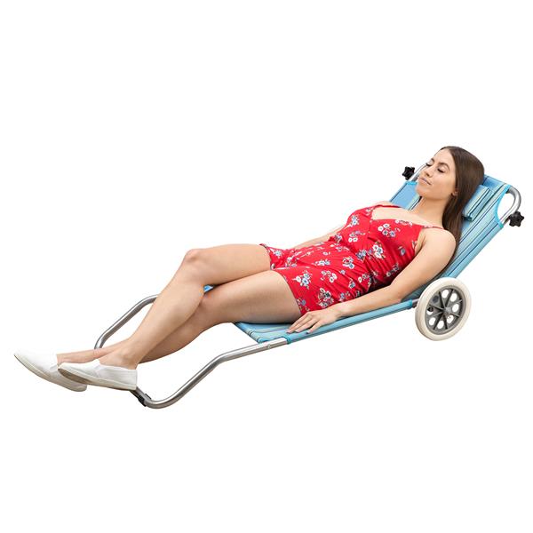 NC3330 BLUE NILS CAMP DECKCHAIR WITH CANOPY