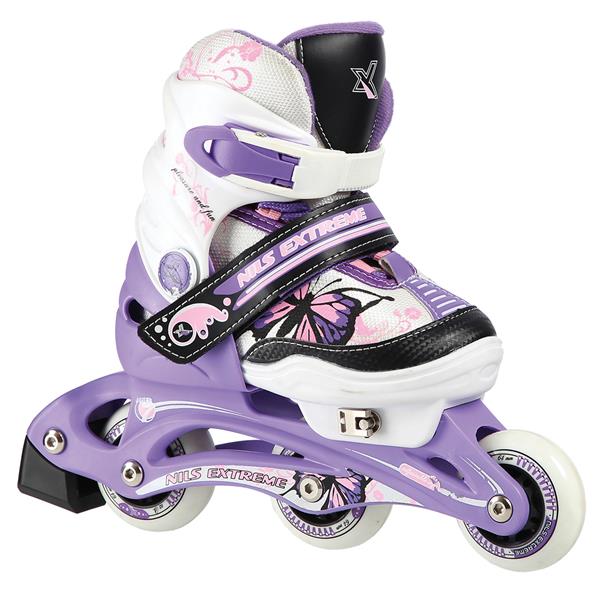 NJ9128 A PURPLE SIZE XS (26-29) NILS EXTREME INLINE SKATES