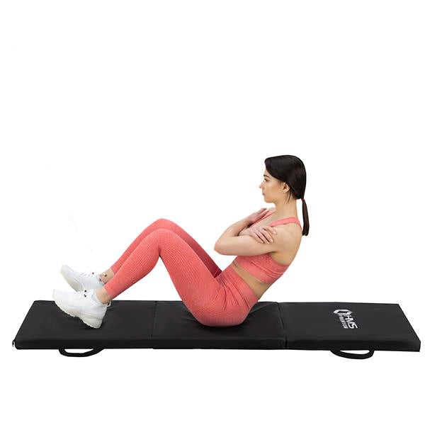 MGS02 ČERNÁ SKLÁDACÍ GYMNASTICKÁ MATRACE 1800x600MM HMS PREMIUM