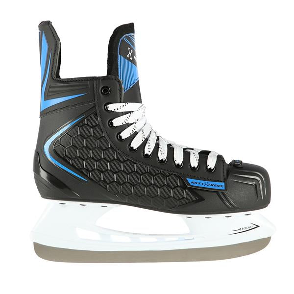 NH8588 BLACK/BLUE SIZE 40 NILS EXTREME HOCKEY SKATES