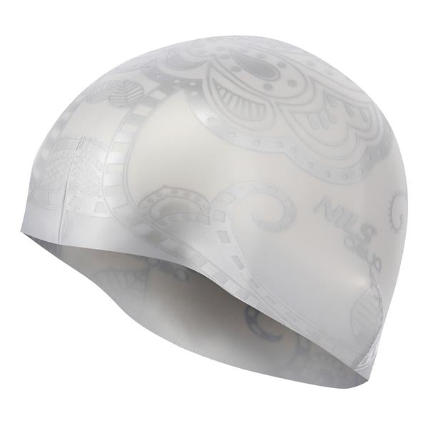 G-TYPE WOMAN F221 SILVER PATTERN SILICONE CAP NILS AQUA