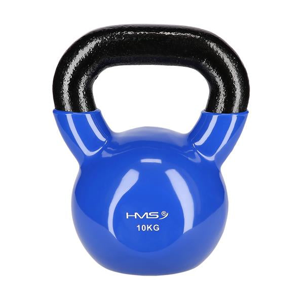 KNV10 BLUE KETTLEBELL CAST IRON VINYL-COATED HMS