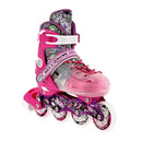 NH18122 4w1 RÓŻOWE ROZM. L(39-43)  ŁYŻWOROLKI Z WYM. PŁOZĄ HOKEJOWĄ NILS EXTREME