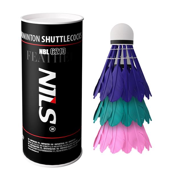 NBL6213 MULTICOLOR FEATHER SHUTTLES 3 PCS. NILS