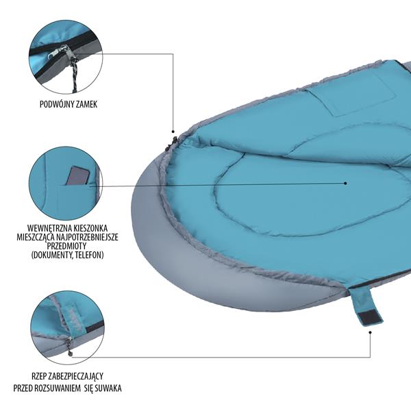 NC2008 GREY-GREEN SLEEPING BAG SIZE M NILS CAMP