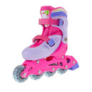 NJ082 SET RÓŻOWY ROZM. M (36-39) ZESTAW ŁYŻWOROLKI I OCHRANIACZE NILS EXTREME