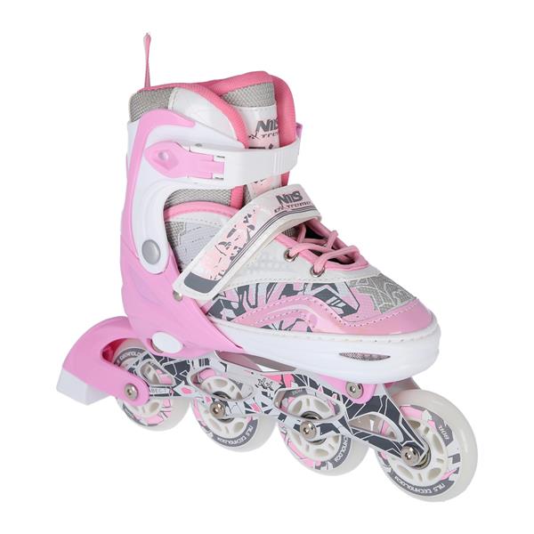 NF10927 A 2w1 PINK ROZM.M(35-38) ŁYŻWOROLKI Z WYM. PŁ. FIGUROWĄ NILS EXTREME