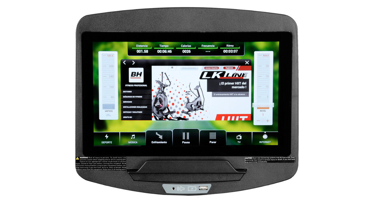Elektromagnetický eliptický trenažér LK8180 16" SmartFocus G818 BH Fitness